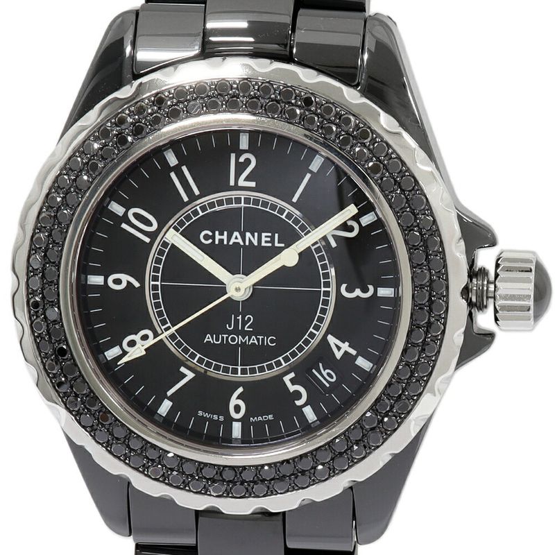 Chanel J12 38mm (150in) Black Diamond Bezel H0942 Men's
