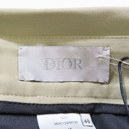 Unused 23SS DIOR Bermuda Shorts Tuck Slacks Half Pants Inside Out Waist Wool 48