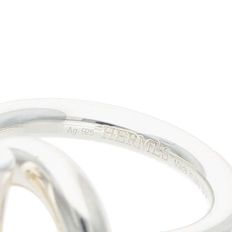 Hermes Echape Silver Ring Men's 52 11
