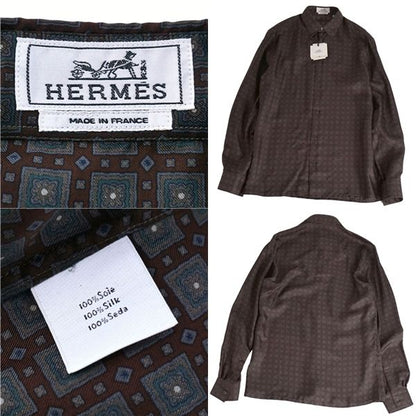 Hermes Shirt Long Sleeves Long Sleeves All-over Silk Tote