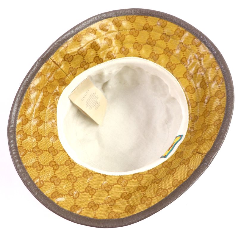 Gucci Adidas 696484 GG Pattern Bucket Hat Brown S 57cm (22.44in) Hat With Box