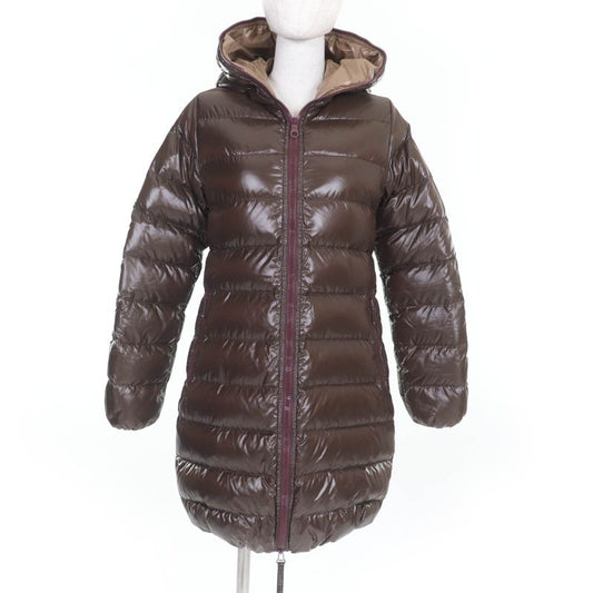 Duvetica ACE Hooded Zip Up Down Coat Brown 40 Made In Bulgaria Genuine