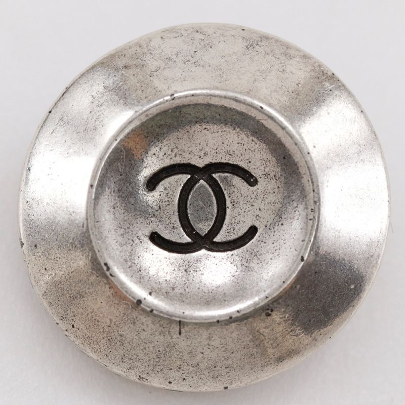 Chanel Coco Mark Metal Silver 99P Ladies 19.1g Earring