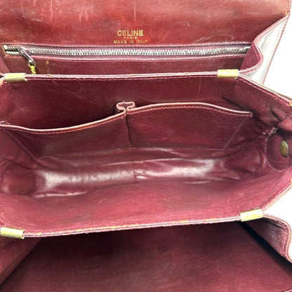 Celine Vintage Carriage Metal Leather Shoulder Bag Vintage Carriage Hardware