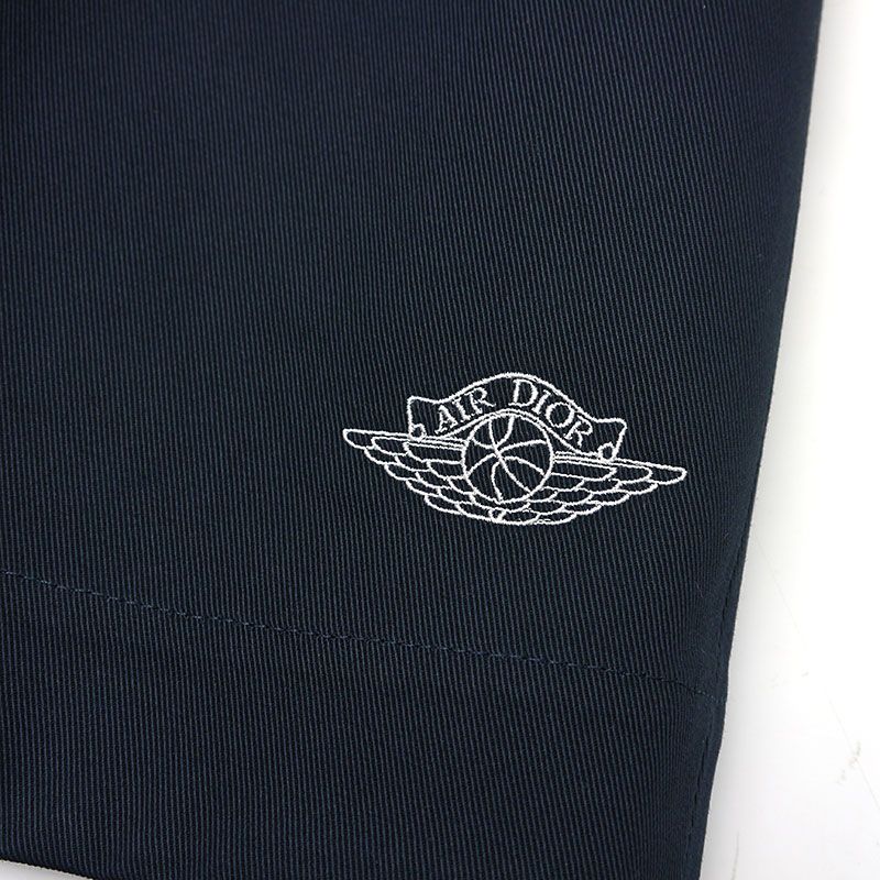 Air Dior X NIKE Logo Embroidery Half Pants 46 Navy