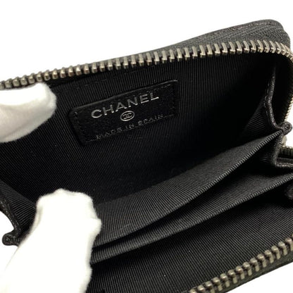 Chanel Card Case Coin Case Chain Me Coin Purse Matelasse Goatskin Coco Mark