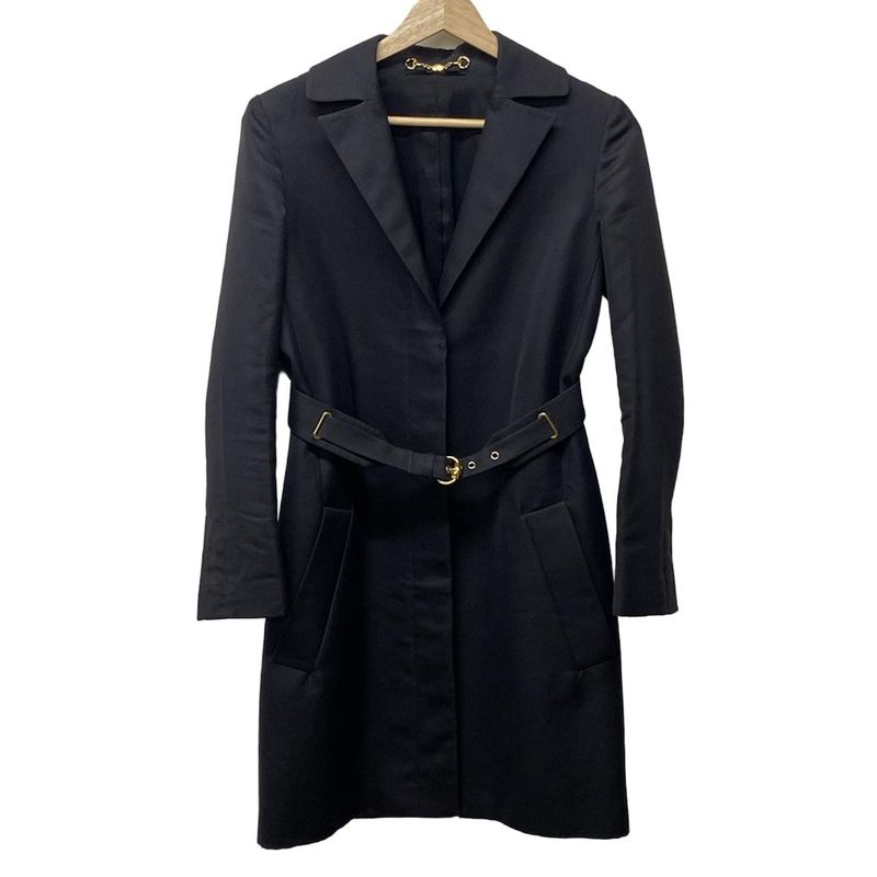 Gucci Coat Size 38 S Women - 217343zt120 Dark Navy Long Sleeves/spring/fall