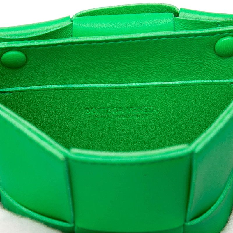 Bottega Veneta Maxi Intrecciato Cassette Green Leather Women's Bottega Veneta