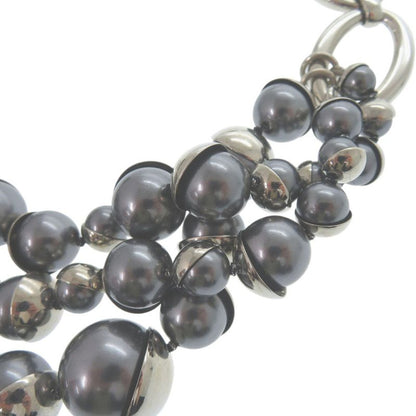 Dior Faux Pearl Necklace Silver Choker 0989 Dior