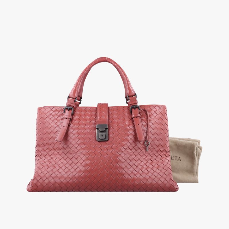 Bottega Veneta Roma Intrecciato Burgundy Lambskin B01570745e