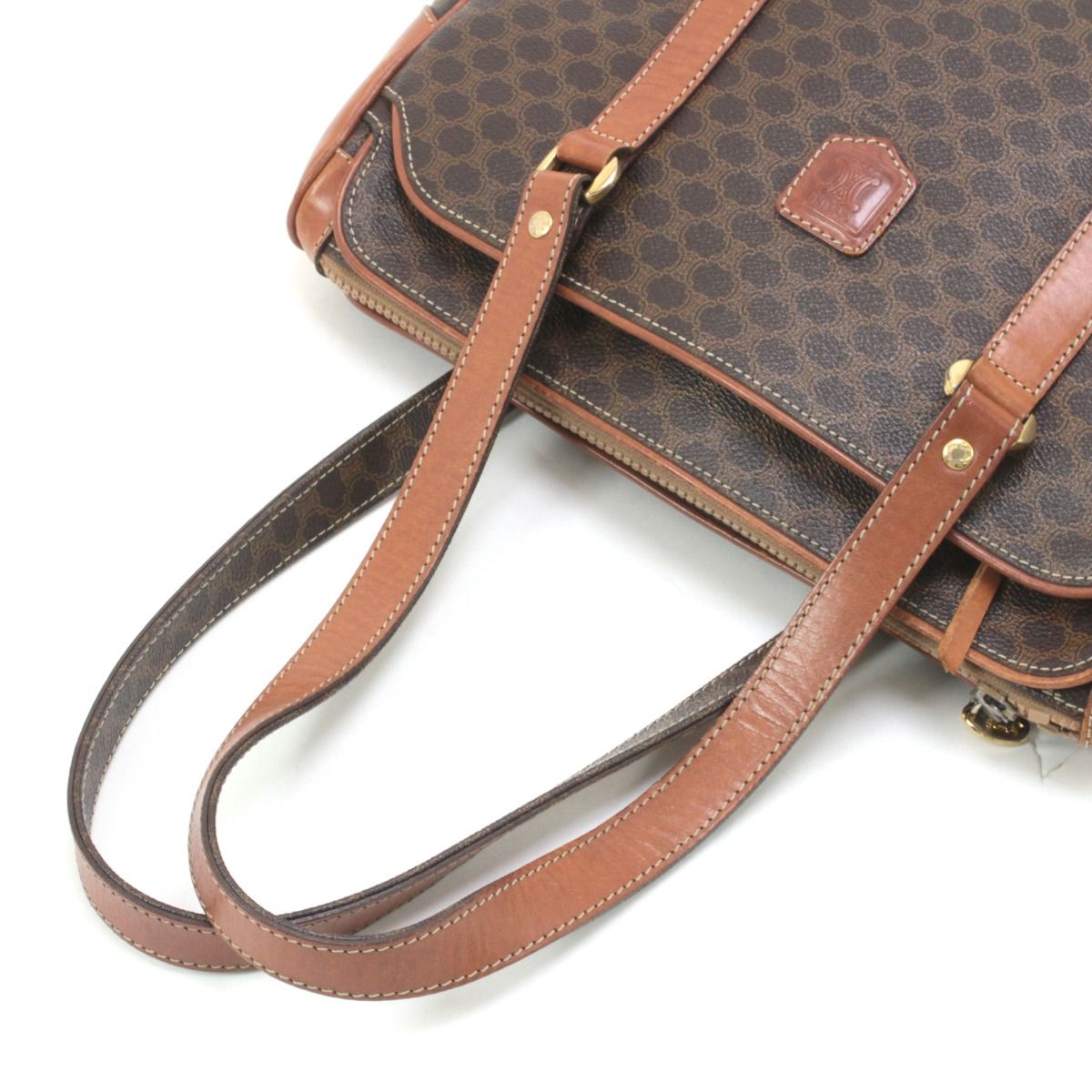 Celine Macadam Pattern Tote Bag Brown