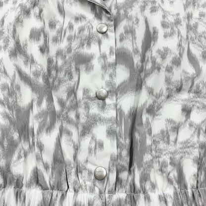 Christian DIOR Dress White Gray Kids Short Sleeve Logo Dress