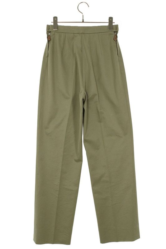 Hermes Side Zip Slacks Long Pants Women 36