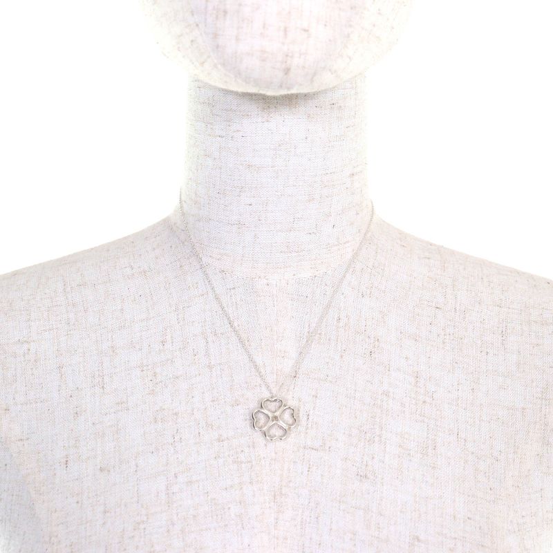 Tiffany & Co Loving Heart Clover Necklace Sv925 Four Leaves Pendant Accessory