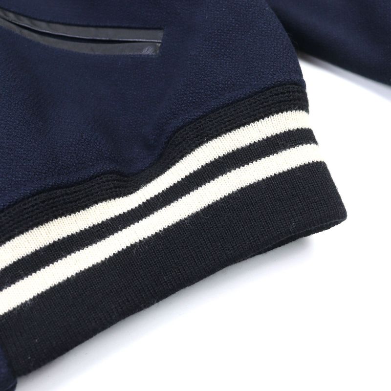 Saint Laurent Paris 14AW 354728 Wool Eddy Period Leather Switching Stajan Teddy