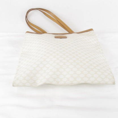 Celine Macadam Pattern Tote Bag Canvas Ladies White Blazon Engraved Logo
