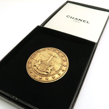 Chanel Brooch 1169 Vintage GP Round Lion With Box Chanel