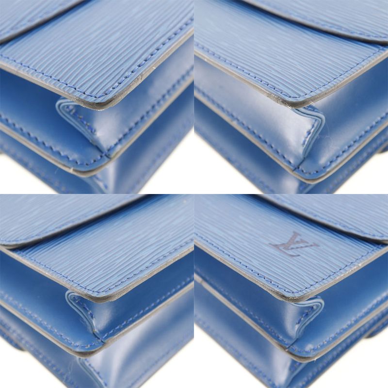 Louis Vuitton Grenelle W Hook Epi Leather Blue Mi1913 Ladies Shoulder Bag