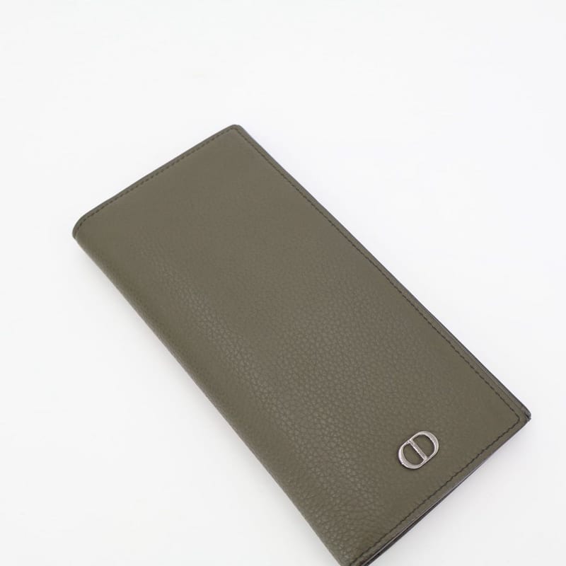 Christian DIOR Vertical Long Wallet Beige Leather 2esbc002cdi Long Wallet