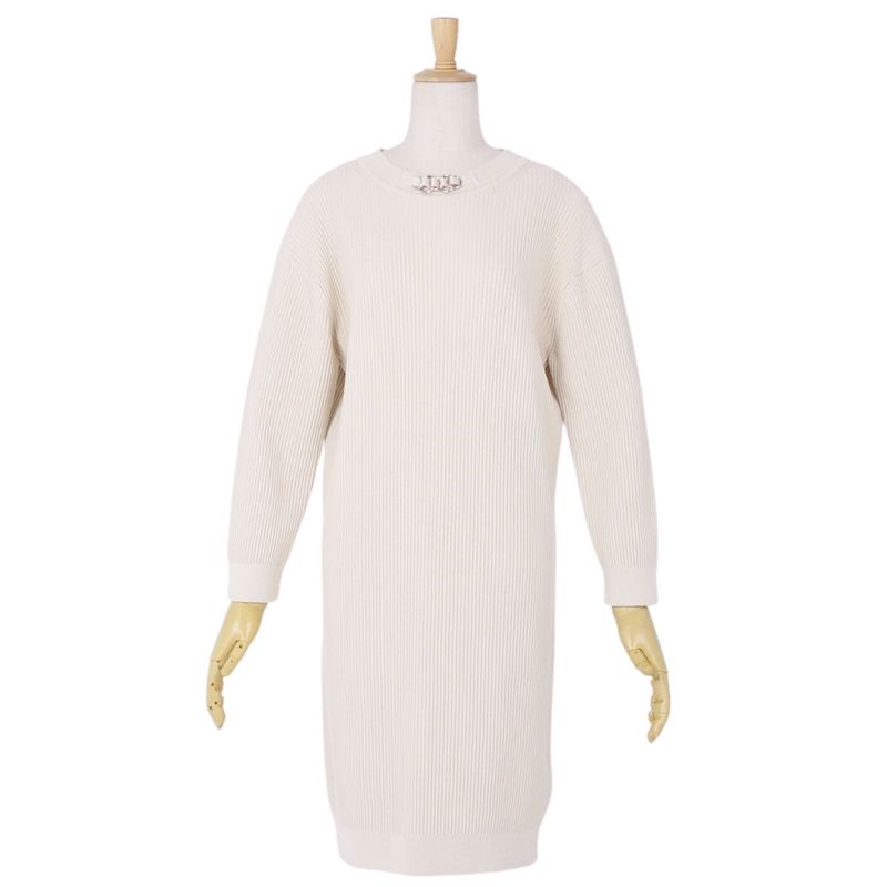 Hermes Dress 23SS Knit Chain Rayon