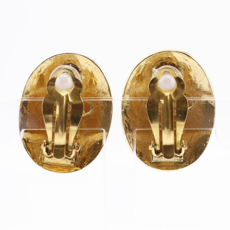 Chanel Coco Mark Vintage Gold Plated 28 Ladies 16.0g Earrings