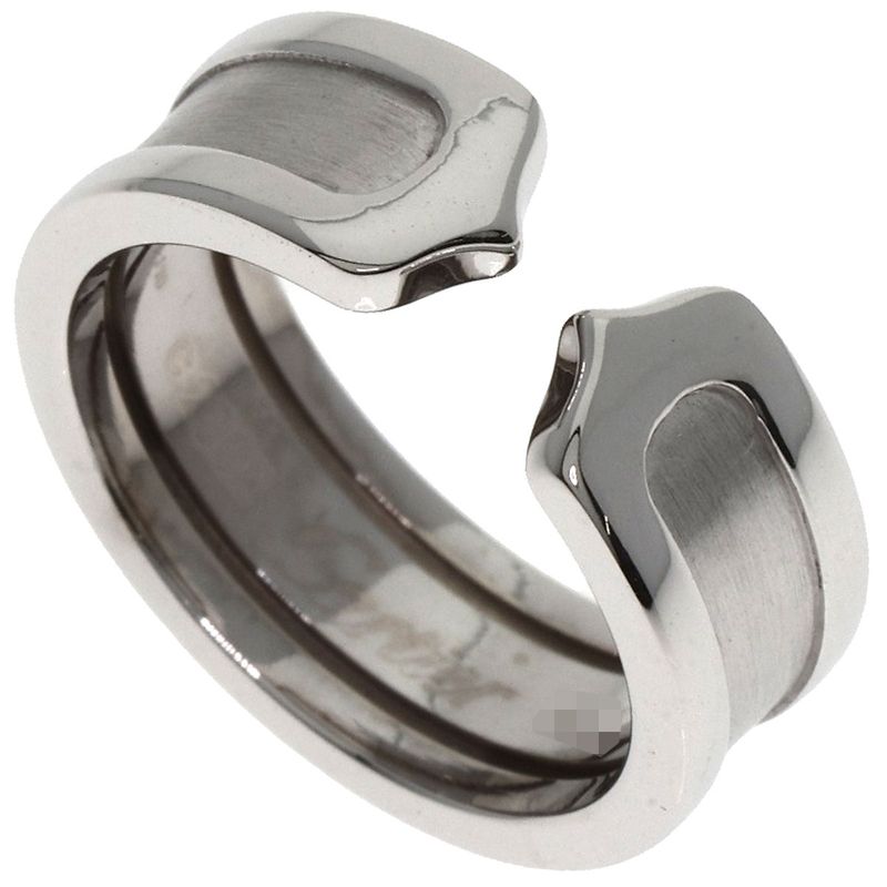 Cartier C2 #46 Ring 18K White Gold Ladies