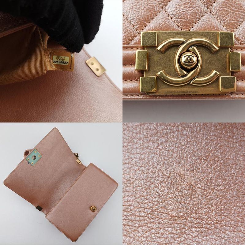 Chanel Boy Chanel Gold And Pink Lambskin A67086 20476822