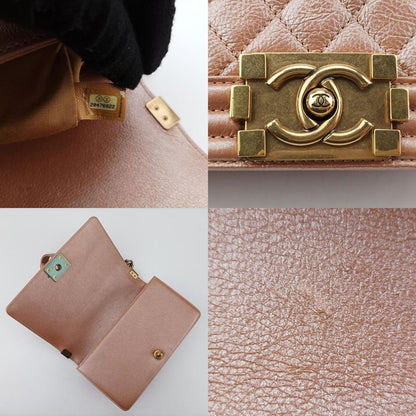 Chanel Boy Chanel Gold And Pink Lambskin A67086 20476822
