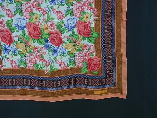 Christian Dior Christian Dior 100% Silk Scarf Stole Shawl Orange And Multicolo