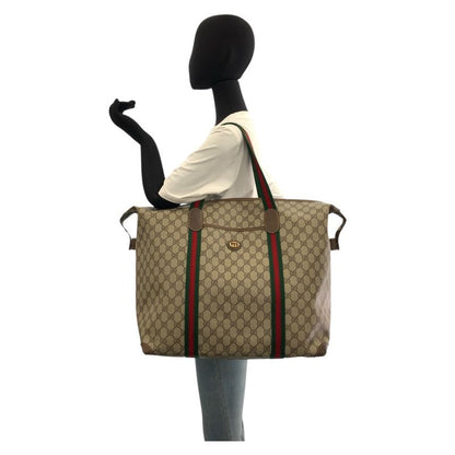 Gucci Vintage Sherry Line GG Supreme Canvas 012 39 6211 Tote Bag Boston Bag
