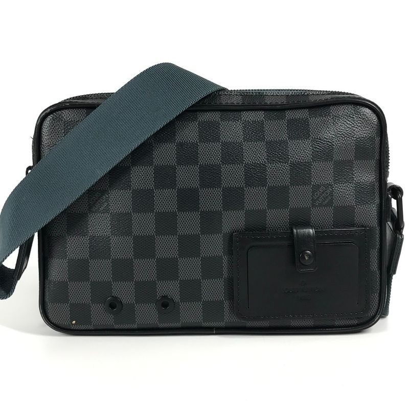 Louis Vuitton Shoulder Bag Alpha Messenger N40188 Damier Graphite Canvas Black
