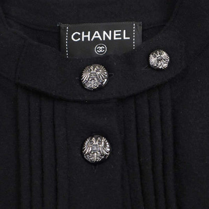 Chanel Flower Patch Pullover Wool Felt Shirt Top P52071k06688 Black 38