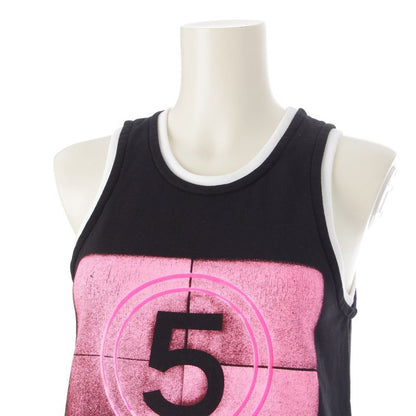 Chanel Cotton No5 Tank Top Sleeveless Top P70680 Black 34