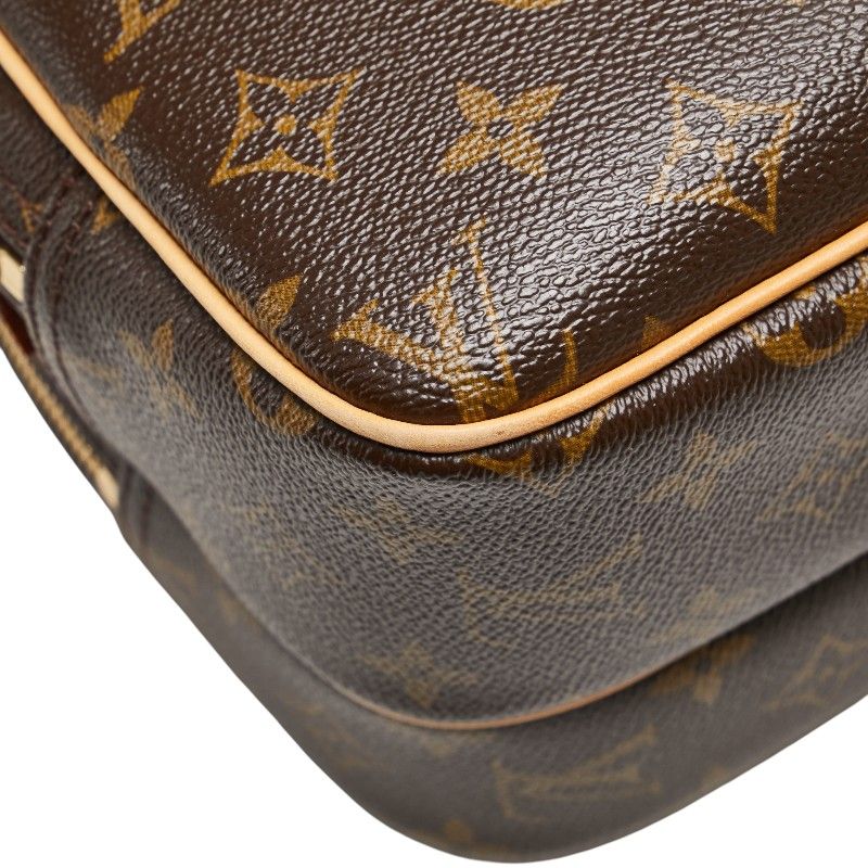 Louis Vuitton Monogram Reporter PM Crossbody Shoulder Bag M45254 Brown PVC