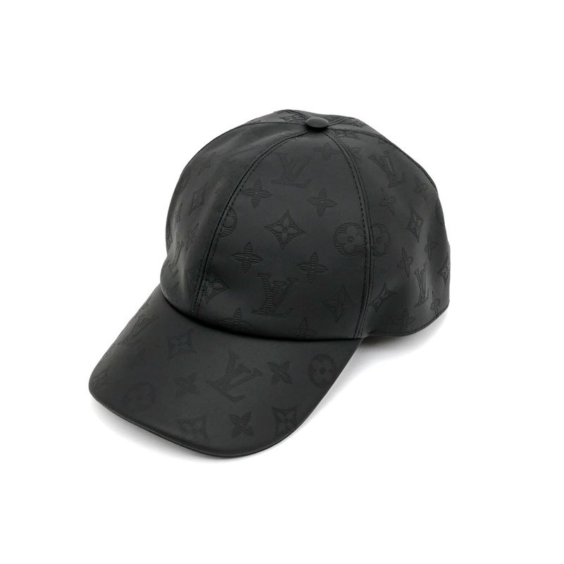 Louis Vuitton Cap Monogram Shadow-m76985 Black Silver-hardware Hat