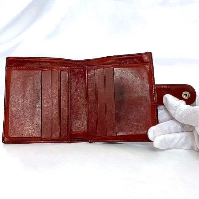 Chanel Bifold Wallet Ec22876 Red Coco Mark A13496