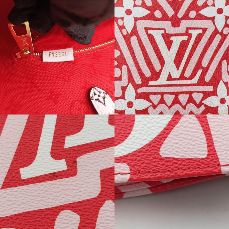 Louis Vuitton On The Go GM White And Rouge Monogram Giant M45356 Fn2260