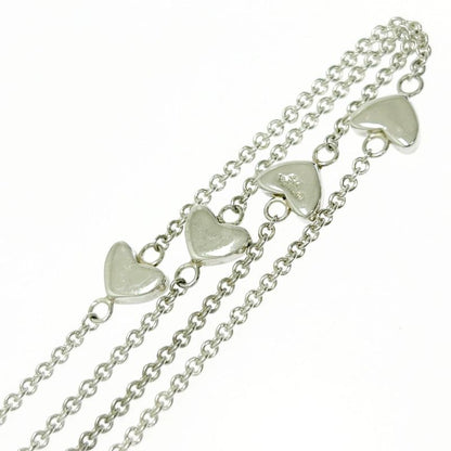 Tiffany & Co Silver Heart Link Lariat Necklace 8.8g 925 Engraved 421321 Necklace