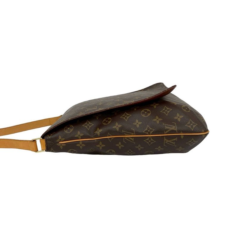 Louis Vuitton Vintage Musette Leather Shoulder Bag Pochette Sacoche Brown 63385