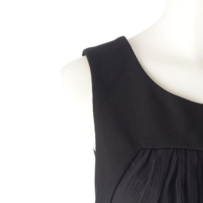 Chanel Silk Coco Mark Camellia Ribbon Camisole Dress P45488 Black 36