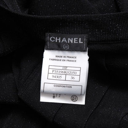 Chanel Blouse Size 36 09P Puff Sleeves French Sleeves Short Sleeves Pleated