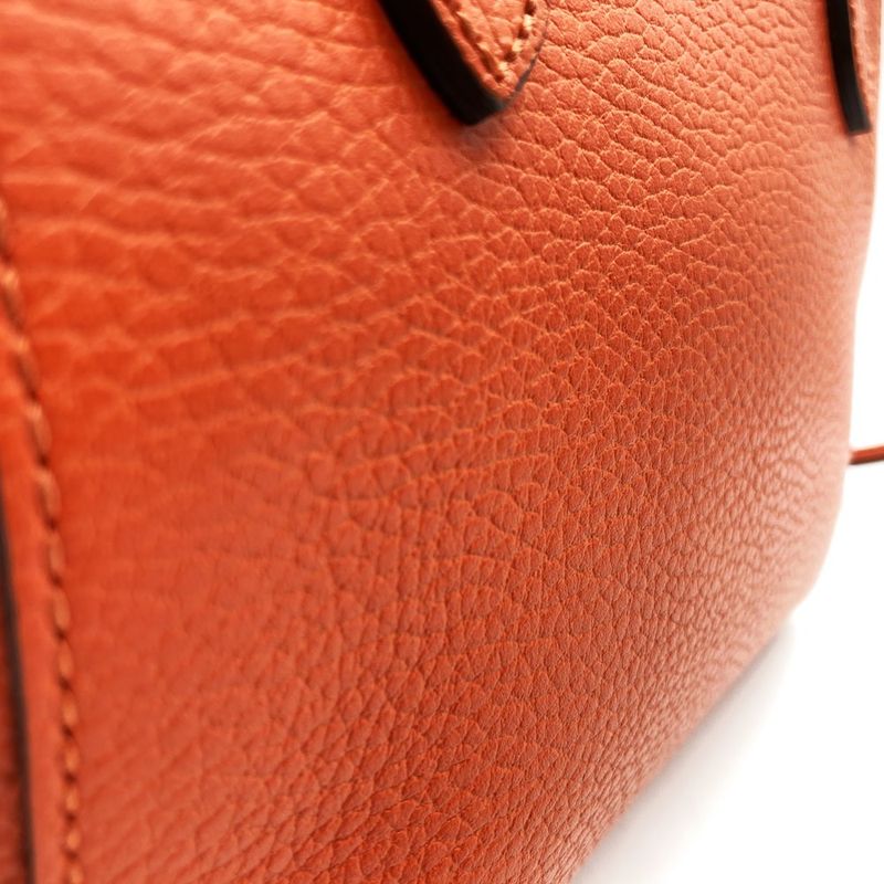 Gucci 368827 Swing Small Handbag Shoulder Bag 2way Orange Leather Women