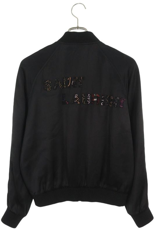 Saint Laurent Paris 558353 Y161w Souvenir Logo Teddy Blouson Men's 44