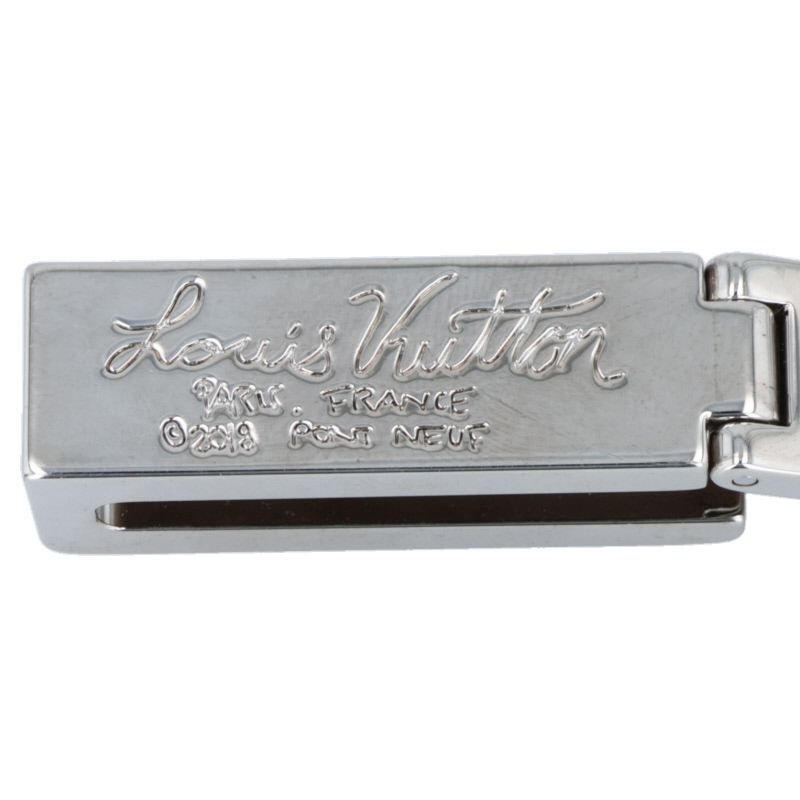 Louis Vuitton M68340 Logo Plate Key Ring Men's