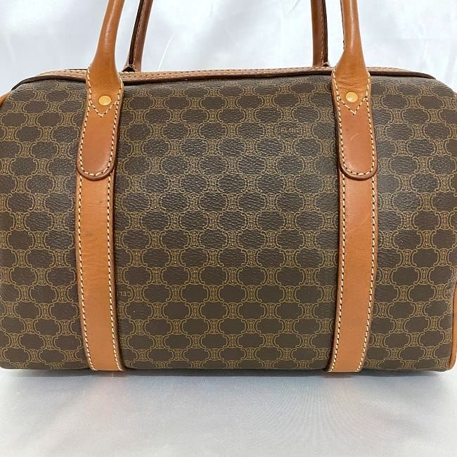 Celine Mini Boston Bag Brown Signature M08 Excellent Condition