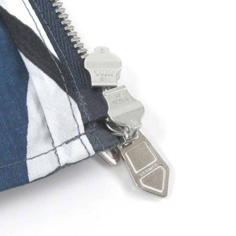 Hermes 2021 Horse All Over Light Hand Blouson Jacket Blue Gray 43 With Box Made