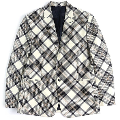DIOR Christian DIOR Homme 22AW 293c284a5572 100% Wool Checked Peaked Lapel Single Tailored