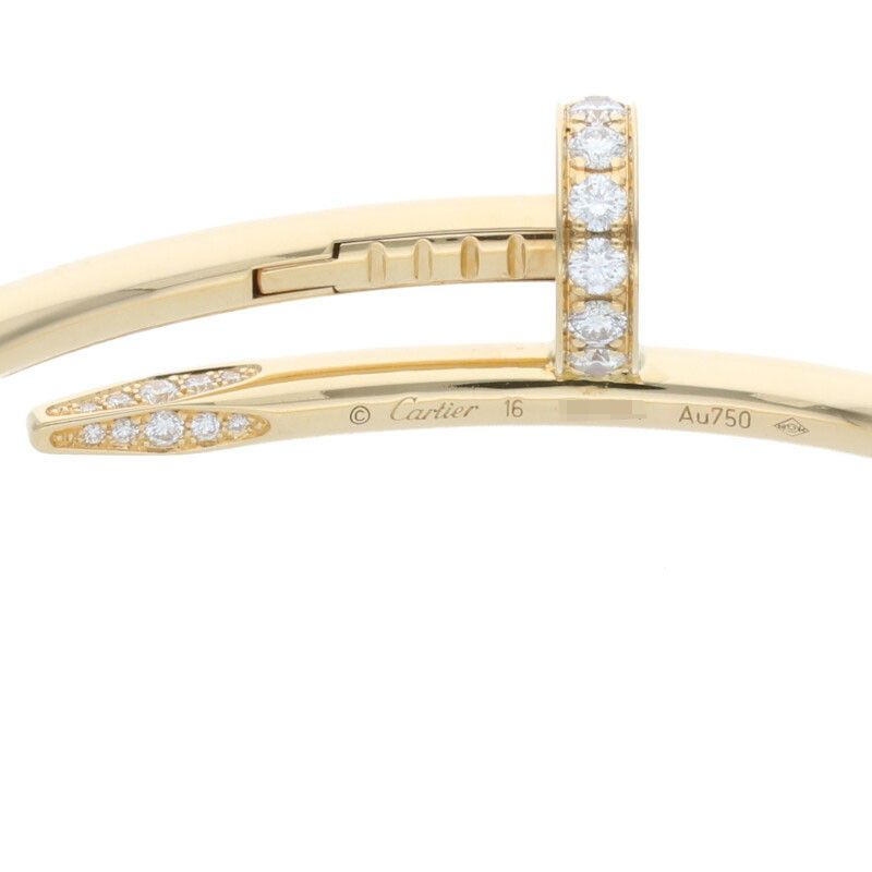 Cartier New Shape Juste UN CLOU Bracelet DIA 18K Yellow Gold Juste Un Clou Half
