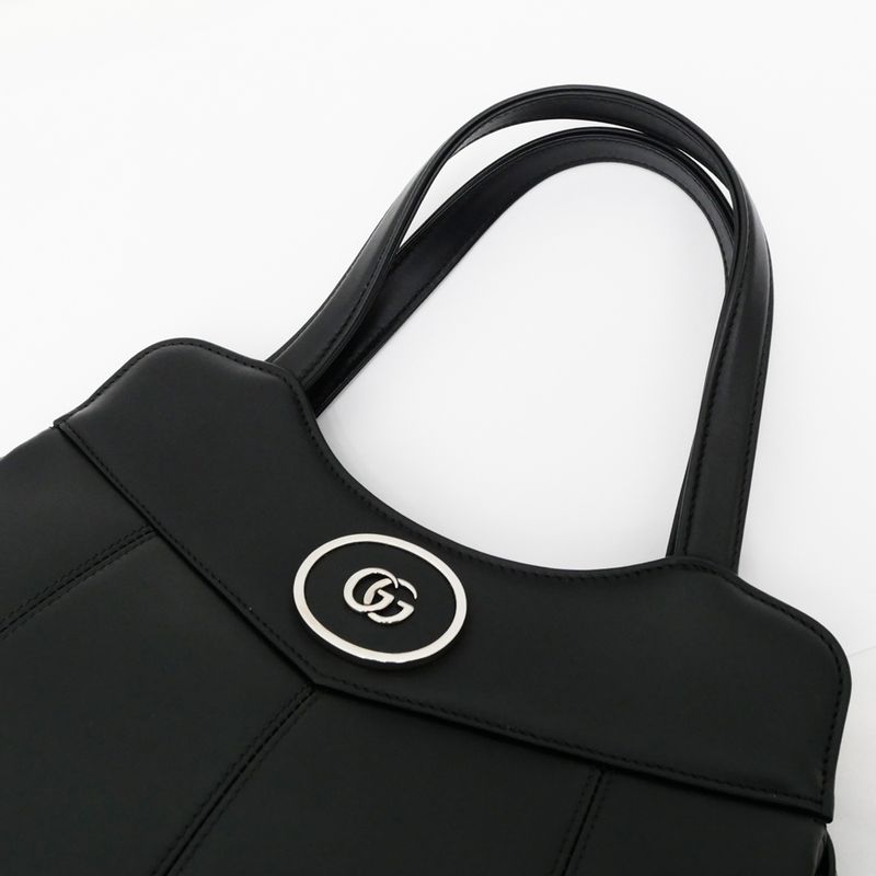 Gucci Petit GG Small Hand Bag 745918 Black 2way Chain Shoulder -
