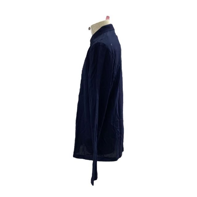 Prada Tops Shirts Polo Shirt Long Sleeve Apparel Cotton Navy Dark Blue [size L]
